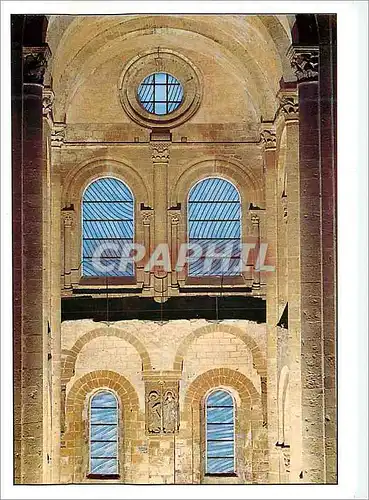Moderne Karte Conques (Aveyron) Vitraux de Pierre Soulages dans le Transept Nord de l'Eglise