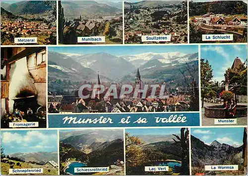 Moderne Karte Vallee de Munster (Haut Rhin) Centre de Vacances et d'Excursions sur le Versant Alsacien des Vos