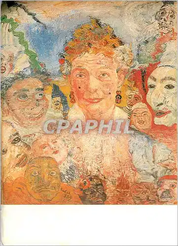 Cartes postales moderne Gent Museum voor Schone Kunsten James Ensor 1860 1949 Vieille Femme aux Masques