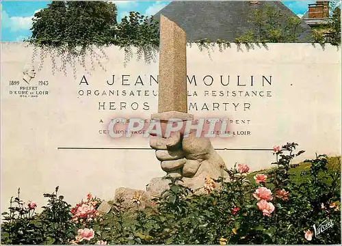 Cartes postales moderne Chartres (Eure et Loir) le Monument a la Memoire de Jean Moulin Militaria WWII