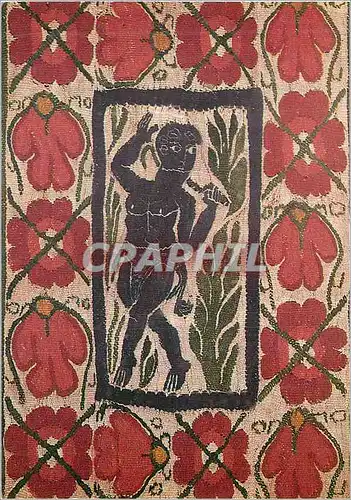 Cartes postales moderne Paris Musee du Louvre Departement des Antiques Egyptienne Collection Copte Tissus Copte detail D