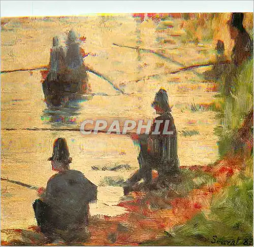 Moderne Karte Troyes Musee d'Art Moderne Donation Pierre et Denise Levy Georges Seurat (1859 1891) Les Pecheur