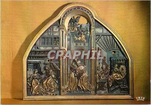 Moderne Karte Colmar (Haut Rhin) La Cathedrale Saint Martin (XIIIe et XIVe Siecles) Triptyque par le Sculpteur