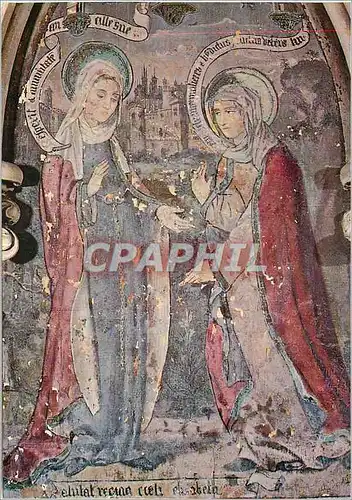 Cartes postales moderne Cathedrale de Bayeux (Calvados) Chapelle St Michel La Visitation fresque du XVe S