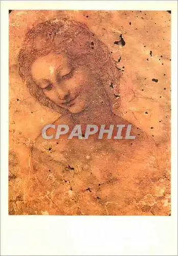 Cartes postales moderne Milan Castello Sforzesco Leonardo da Vinci Tete de Leda