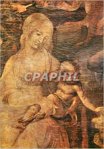 Cartes postales moderne Firenze Galerie Uffizi Leonardo da Vinci Anchiano (Vinci) Cloux 1519 L'Adoration des Mages Detai