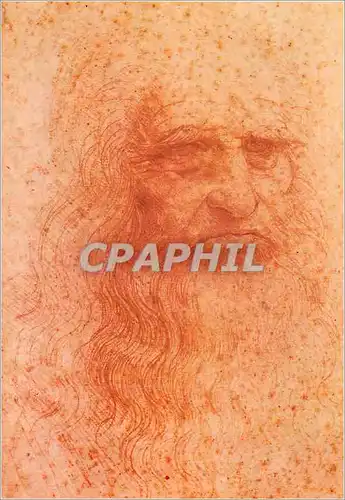 Cartes postales moderne Amboise (Indre et Loire) Manoir du Clos Luce Autoportrait de Leonard de Vinci (Original a la Bib