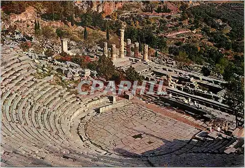 Moderne Karte Delphes Le Theatre et le Temple d'Apollon