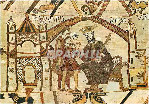 Cartes postales moderne Tapisserie de Bayeux  Le Roi Edouard le Confesseur Charge Harold d'aller confirmer au Duc Guilla
