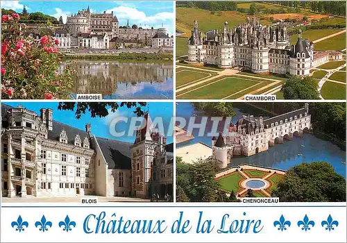 Cartes postales moderne Chateaux de la Loire Les Chateaux qui s'echelonnent sur le Cours Moyen de la Loire