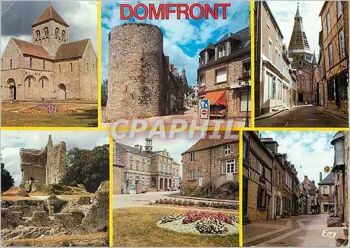 Moderne Karte Domfront (Orne) L'Eglise Notre Dame sur l'Eau Le Quartier Pietonnier L'Eglise Saint Julien Les R