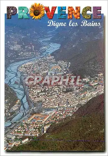 Cartes postales moderne Dignes les Bains Charmes et Couleurs de Provence vue aerienne