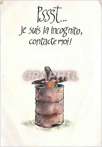 Cartes postales moderne Je suis la Incognito Contacte moi