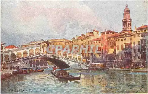 Ansichtskarte AK Venezia Ponte di Rialto Bateaux