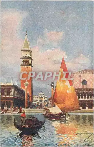 Ansichtskarte AK Venezia Piazzetta S Marco dalla Laguna Bateau