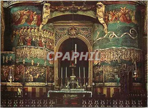 Moderne Karte Albi (Tarn) Interieur de la Basilique Sainte Cecile (XIIIe Siecle) Fresque du Jugement dernier (