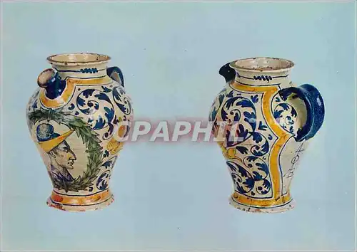 Cartes postales moderne Bayeux Musee Baron Gerard Laurent Masseot Abaquesne Vase Chevrette Ceramique de Rouen XVIth