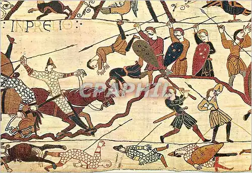 Cartes postales moderne Tapisserie de Bayeux XIeme Siecle Normands et Saxons livrent le Combat Final
