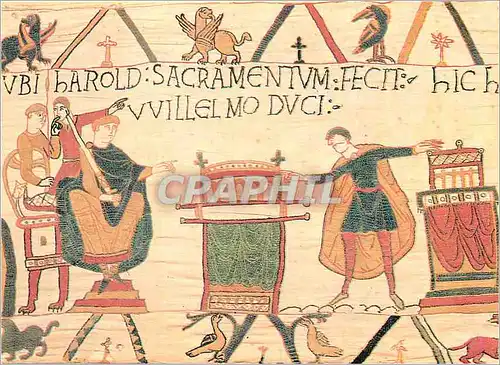 Cartes postales moderne Tapisserie de Bayeux A Bayeux Harold prete Serment de fidelite a Guillaume