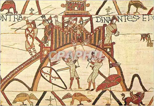 Cartes postales moderne Tapisserie de Bayeux Les Bretons succombent a Dinan sous l'Attaque des Normands Remise des Clefs