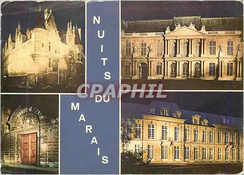 Cartes postales moderne Sous le Ciel de Paris Nuits du Marais (Hotel de Sens Hotel de Rohan Soubise Hotel des Ambassadeu