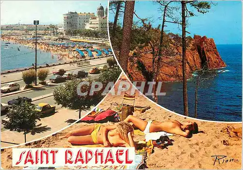 Moderne Karte Saint Raphael La Cote d'Azur Inoubliable