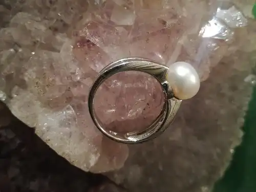 925er Ring 
mit Perle