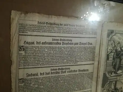 Bibelseite von Martin Luther - 18. Jahrhundert
Kerbholzrahmen