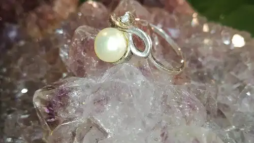 Silber ring mit Perle