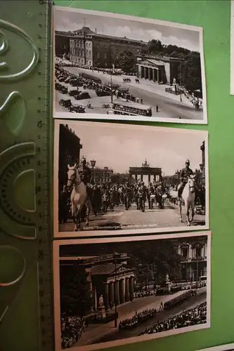 drei tolle alte Karten - Berlin Ehrenmal und Brandenburger Tor - 30-40er Jahre 