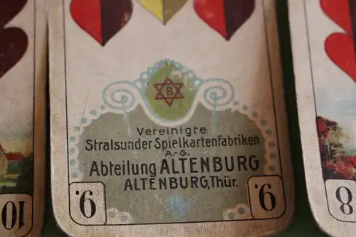 Tolles altes Kartenspiel der Firma Vereinigte Stralsunder Spielkartenfa. Alter?