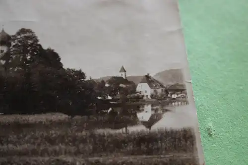 tolles altes Foto - Ortschaft - Kirche oder Kloster ? da großes Seitengebäude da