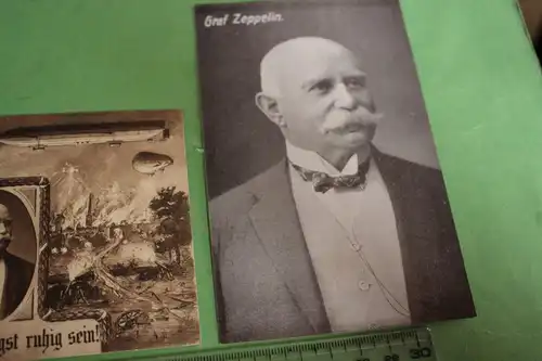 drei tolle alte Karten - Graf Zeppelin - Portraits und Luftschiffe