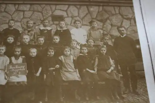 tolles altes Klassenfoto - Mädchenschule  Kriegsjahr 1918 - Plaue-Bernsdorf