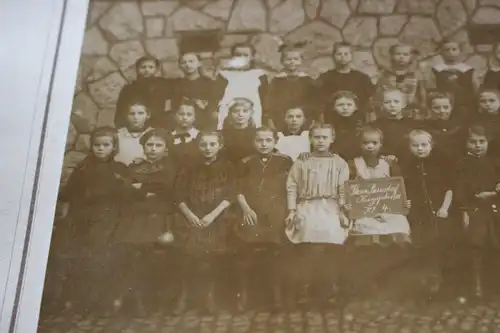 tolles altes Klassenfoto - Mädchenschule  Kriegsjahr 1918 - Plaue-Bernsdorf