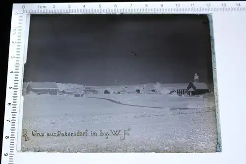 tolles altes Glasnegativ  - Patersdorf im bayr. Wald   - 20-30er Jahre