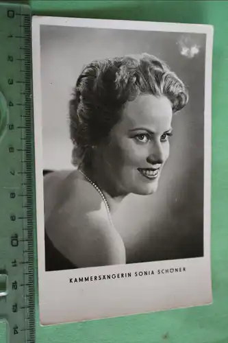 tolle alte Karte - Kammersängerin Sonja Schöner - 50-60er Jahre ?