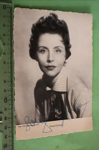 tolle alte Karte - Schauspielerin Sonja Ziemann mit original  Autogramm