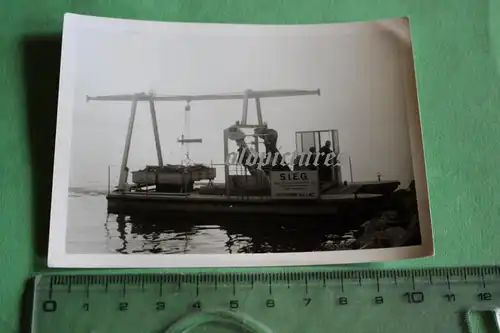 tolles altes Foto - Schiff ? Transportkahn ??? S.I.E.G. - keine Ahnung 
