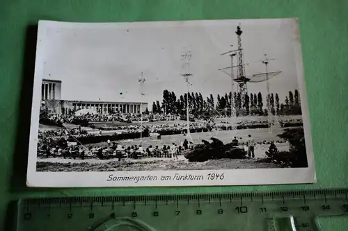 tolle alte Fotokarte - Sommergarten am Funkturm 1946