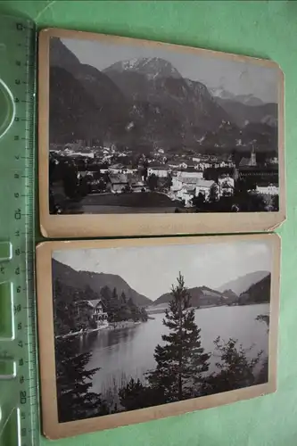 zwei tolle alte Kauf Kabinettfotos - Bad Reichenhall und Thumsee  1896