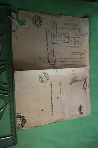 Interessanter alter Brief an die Königliche Eisenbahndirektion in Danzig 1918