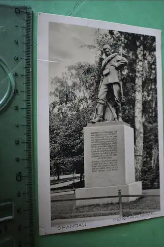 tolle alte Karte aus Spandau - Pionierdenkmal  - 20-30er Jahre 
