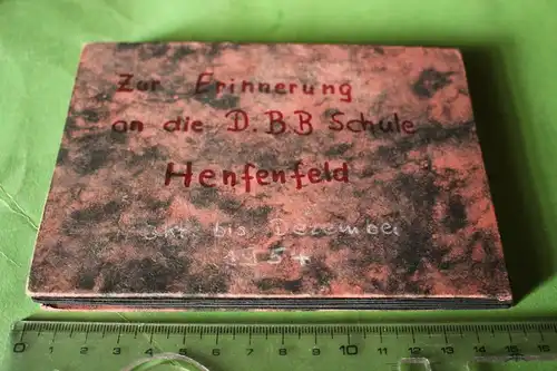 Tolles altes kleines Album mit 19 Fotos - Bundesbahnschule Henfenfeld  Waggon