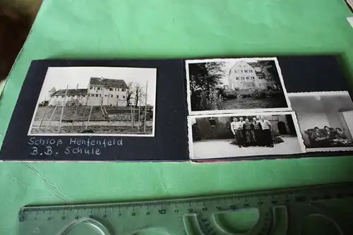 Tolles altes kleines Album mit 19 Fotos - Bundesbahnschule Henfenfeld  Waggon