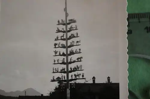 tolles altes Foto - Reit im Winkl - Maibaum - 1952