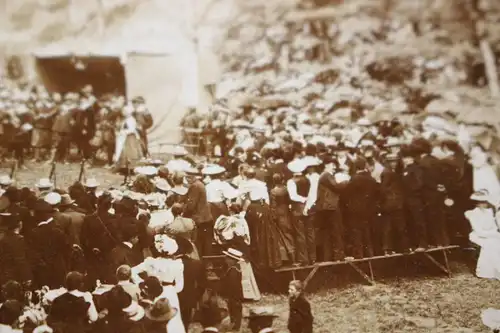 tolles altes Foto - Freilichttheater - Schauspieler in alten Kostümen - 1910-20?