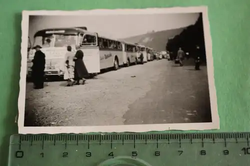 drei tolle alte Fotos - Oldtimer Busse Ausflug Firma Carl Vogelsang Bielefeld