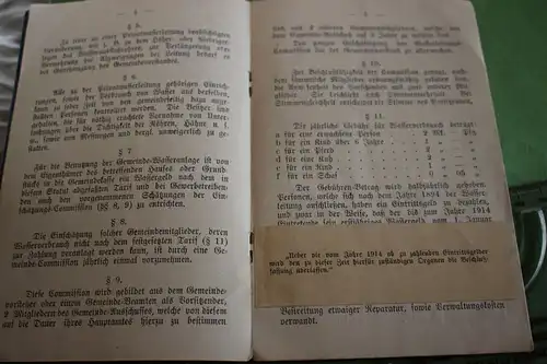 Heft - Statut Anlage und Verwaltung der Wasserleitung zu Jerstedt Goslar 1894