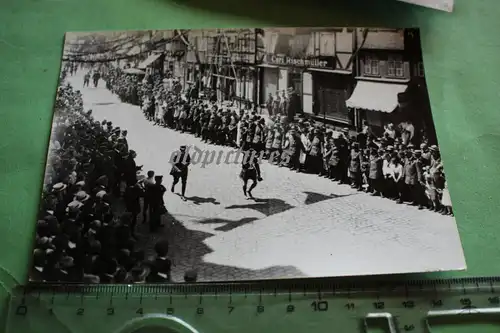 tolles altes Foto - Strassenzug Geschäft Carl Rischmüller - Repro !!!